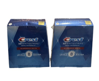 Crest 3D Whitestrips Dental Whitening Kit Glamorous White - 28 Strips Ea. READ