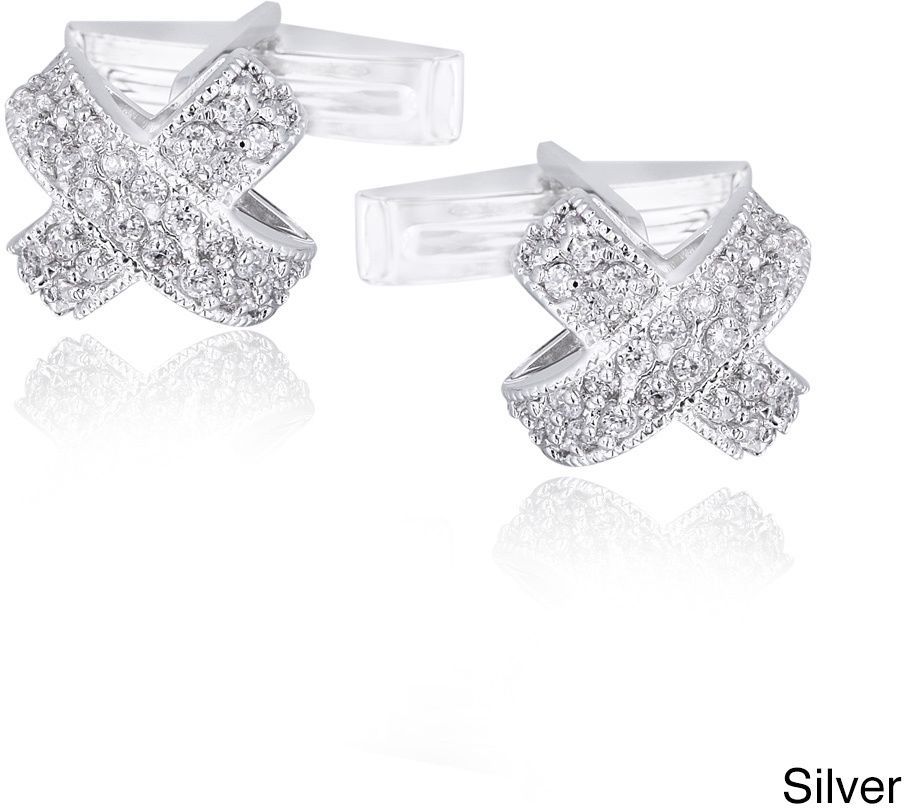 Cubic Zirconia Gemelos de latón para hombres