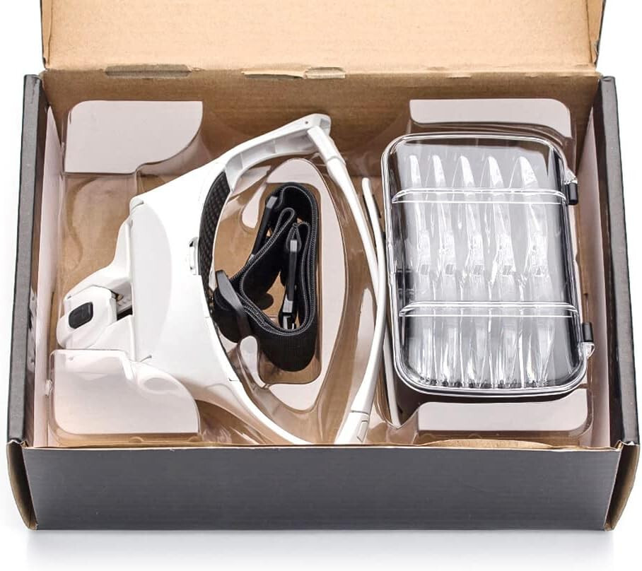 5 Lens Dentist Loupes Dental Magnifier Surgery Binocular Glass Led Head Light