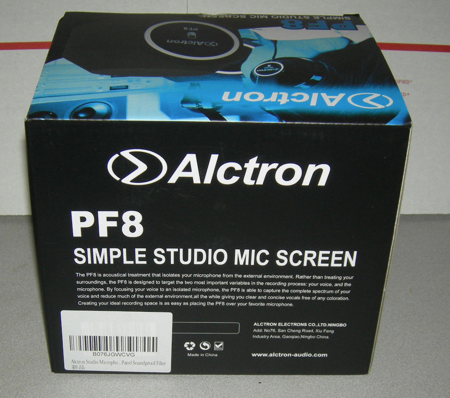 Alctron PF8  Professional Simple Studio Mic Screen Acoustic Filter, NEW