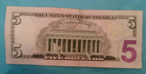 $5 Crisp, Nice 2013 Federal Reserve Note, Repeater Serial #, Free Shipping!