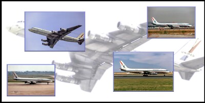 United Airlines DC-8 Collage 10'' x 20'' Color Photograph (APPM90006)