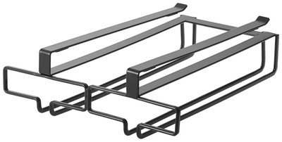 Yamazaki Home Stemware Shelf Wine Glass Rack-Hanging Storage Holder | Steel |...