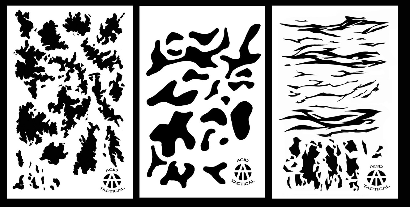3pack-airbrush-camouflage-paint-stencils-14-tacs-multicam-tiger-stripe-ebay