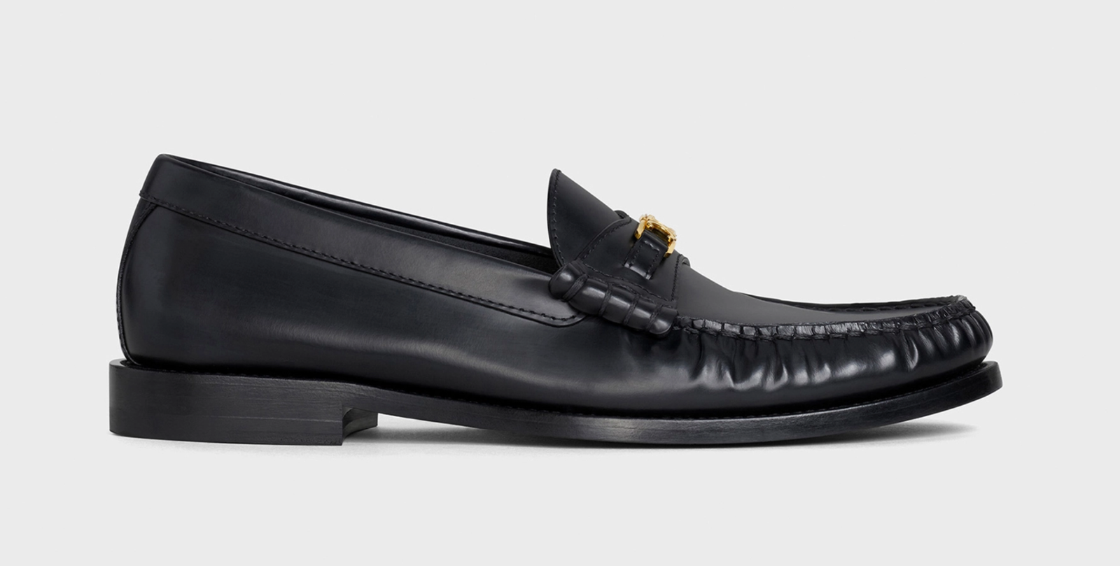 Celine Women's Luco Triomphe Loafer 15, Polished Bullskin