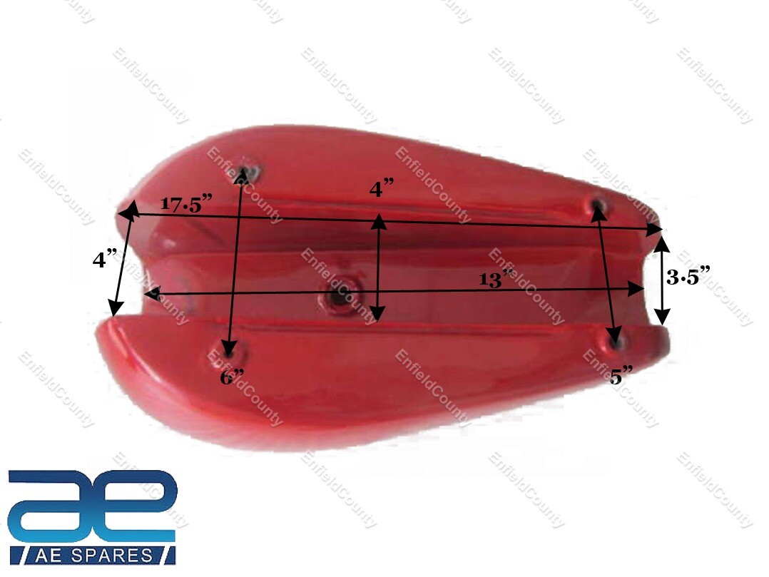 For Triumph T140 Red And Golden Painted Petrol Fuel Gas Tank