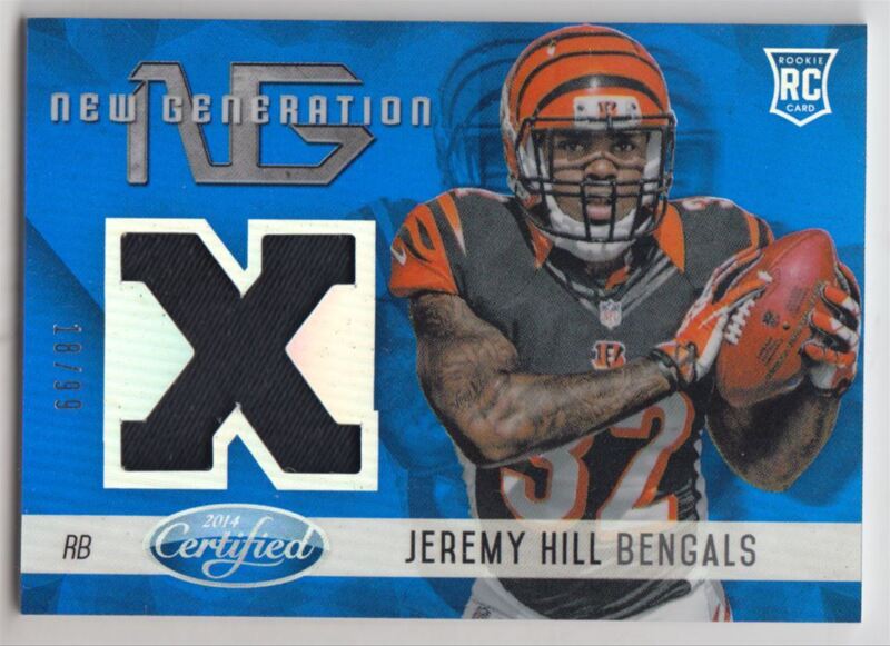 2014 Certified New Generation Materials Mirror Blue #7 Jeremy Hill Jersey /99