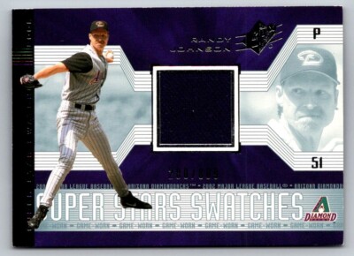 RANDY JOHNSON 2002 UPPER DECK SPX SUPER STARS SWATCHES GAME-WORN JERSEY /800 HOF