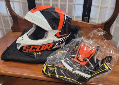 Scorpion Exo Motocross ATV Dirtbike Helmet VX-R70 MEDIUM Orange/Black/White