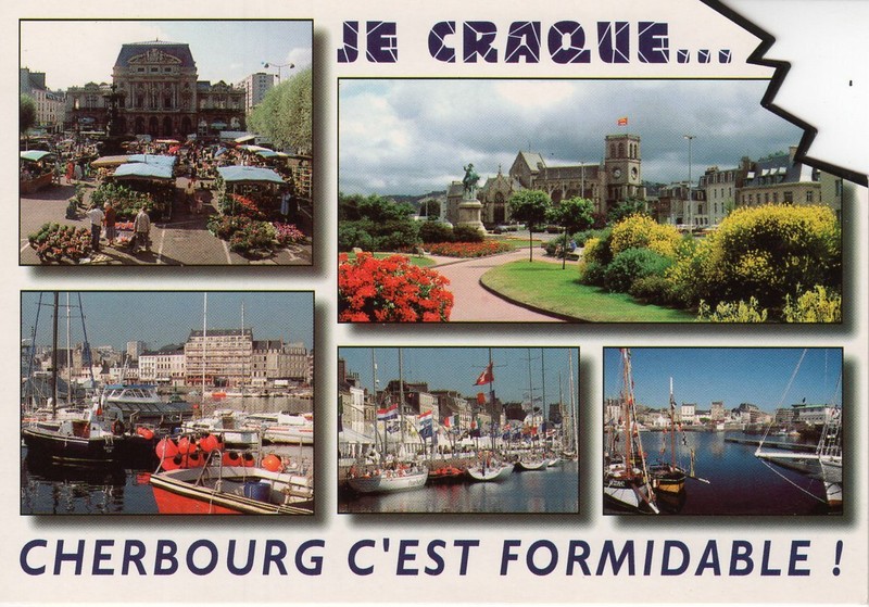 Carte Postale Cherbourg, Je Craque (50) DÃCoupis,  Multi Vues