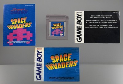 Space Invaders GameBoy Game Authentic  Tested W/ Manuals And Insert Sold As Is