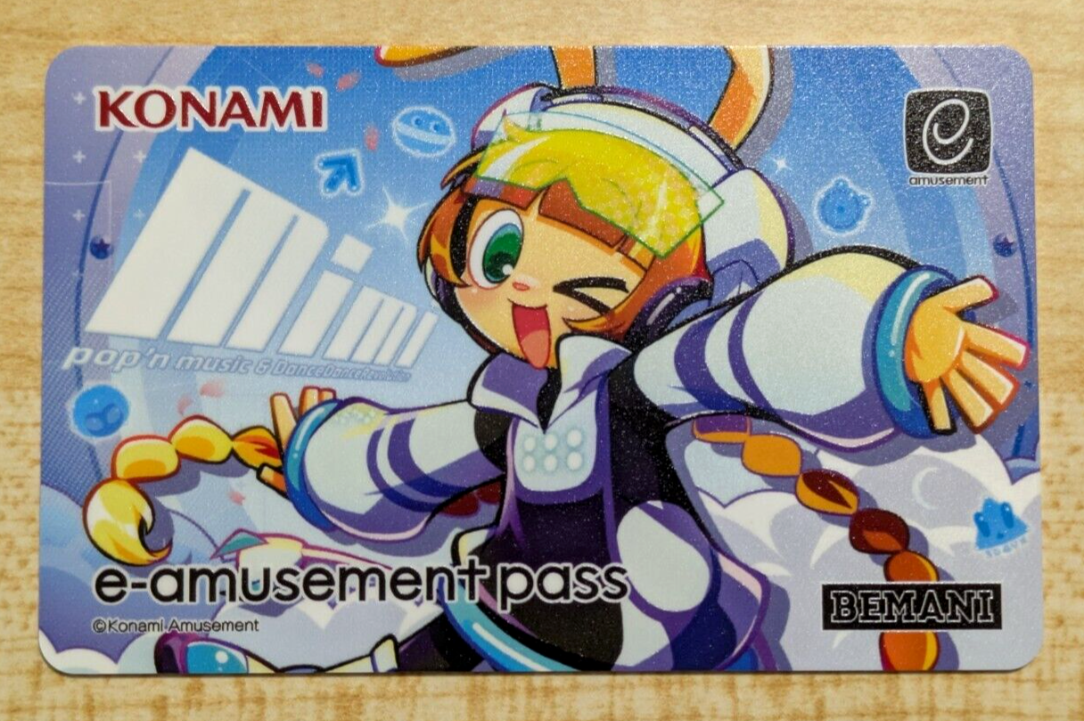 SHIPS FROM USA NEW Konami e-AMUSEMENT PASS Card pop'n music