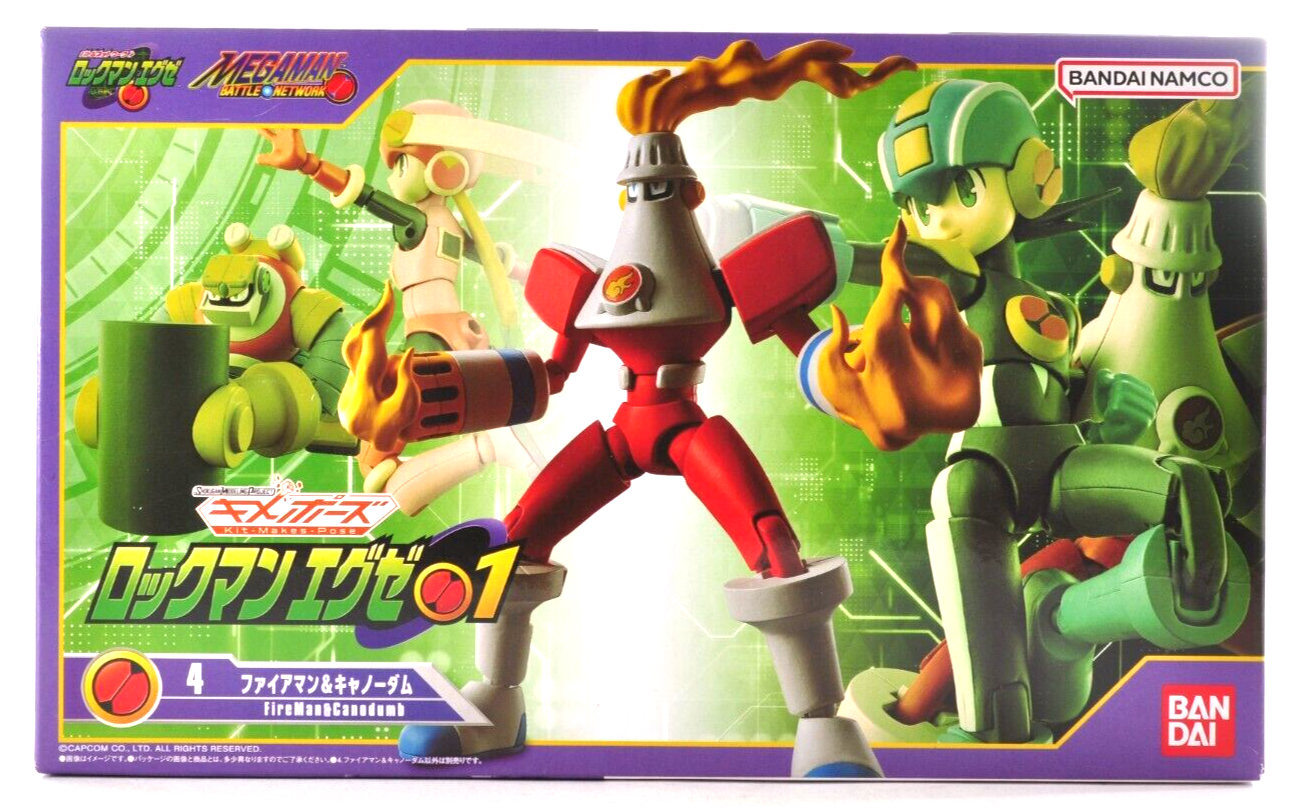 Bandai Shokugan SMP Kit Mega Man EXE 01 FireMan ＆ Canodumb
