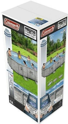 NEW Coleman Power Steel 16ft x 10ft x 48in Oval Pool Set with Filter Pump Ladder