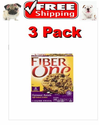  Fiber One Oatmeal Raisin Soft-Baked Cookies 6 ct Box, 1.1 O