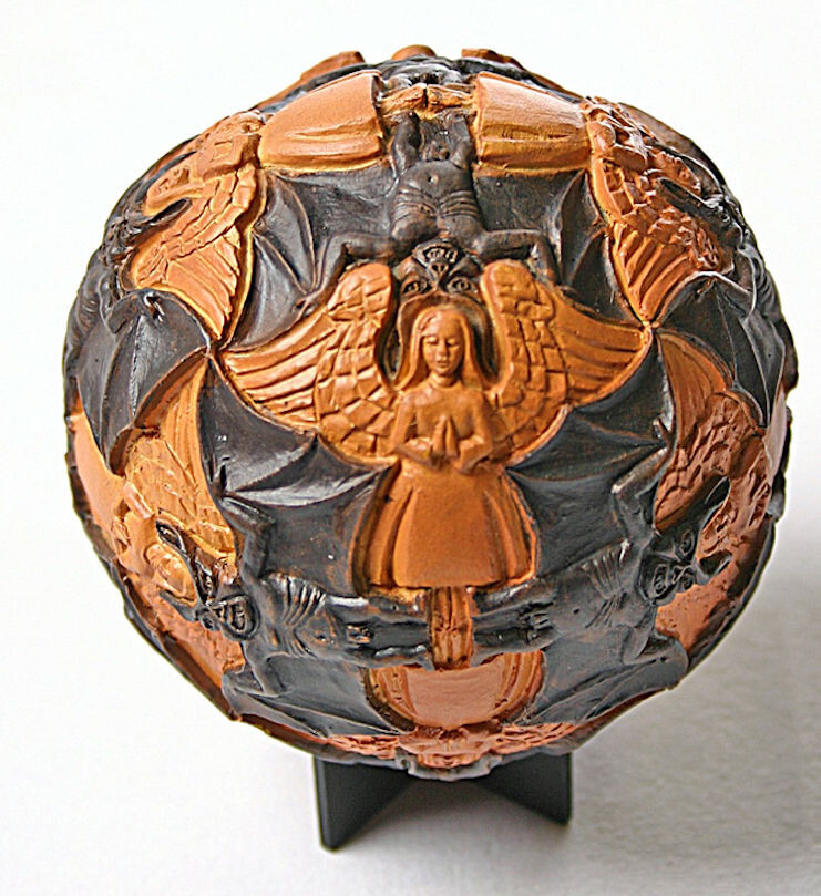 M.C. Escher Angels Devils Tessellation Solid Resin Sphere