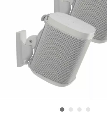 SANUS WSWM22 Adjustable Wireless Speaker Wall Mount - Single Piece  - White