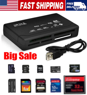 Memory Card Reader Mini 26-IN-1 USB 2.0 High Speed For CF xD SD MS SDHC