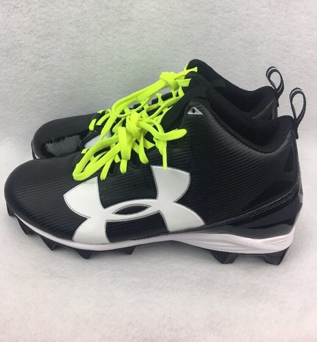 Under Armour Men's Cleats Size 13 Black White Armour Bound Football New O