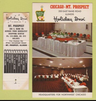 Matchbook Postcard Combo - Holiday Inn Mount Prospect IL