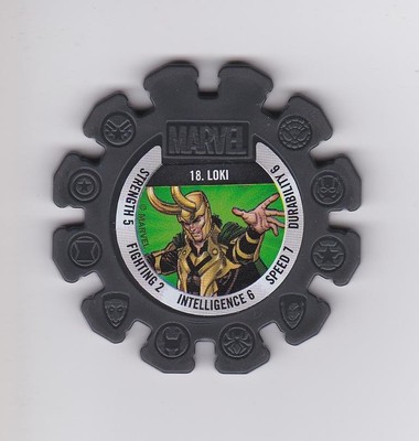 Woolworths Marvel Heroes Disc - Loki #18 Black - Rare