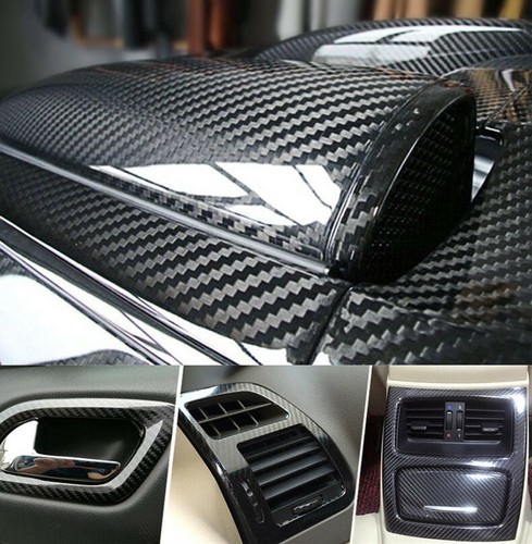 Accessories Carbon Fiber Vinyl Film Car Interior Wrap Stickers 12x60
