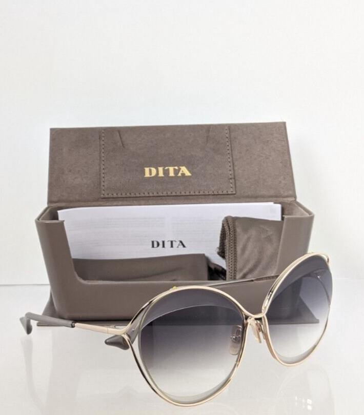 Pre-owned Dita Authentic  Sunglasses Sasu Dts 516-64-01 Gold Frame In Gray