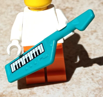 LEGO Guitar Piano KEYTAR Turquoise Keyboard Strings Combo Unique Band Instrument