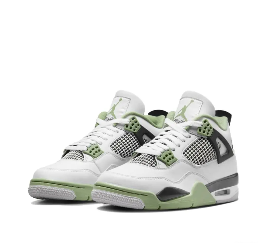 Pre-owned Nike Air Jordan 4 Retro Mid Seafoam Aq9129-103 Women's Shoes In Green