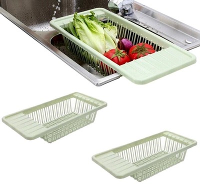 3er Pack Spülensieb Abtropfsieb Kunststoff Küchensieb Abtropfgestell Spüle Korb