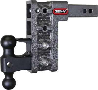 GEN-Y MEGA-Duty Adjustable 7.5'' Drop Hitch with Dual-Ball 2'' Reciever 16K Towing