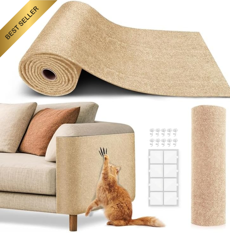 Cat Scratcher Mat, 200 * 40 Cm Trimmable Self-Adhesive Cat Scratch Mats, DIY Cli