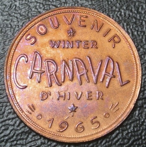 1965 Souvenir Winter Carnaval D Hiver Medal Token Chibougamau Quebec Nice Ebay