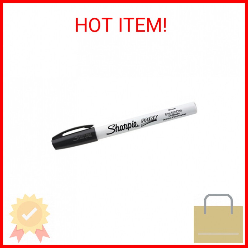 SHARPIE Oil-Based Paint Marker, Extra Fine Point, Black, 1 Count - Great for Roc