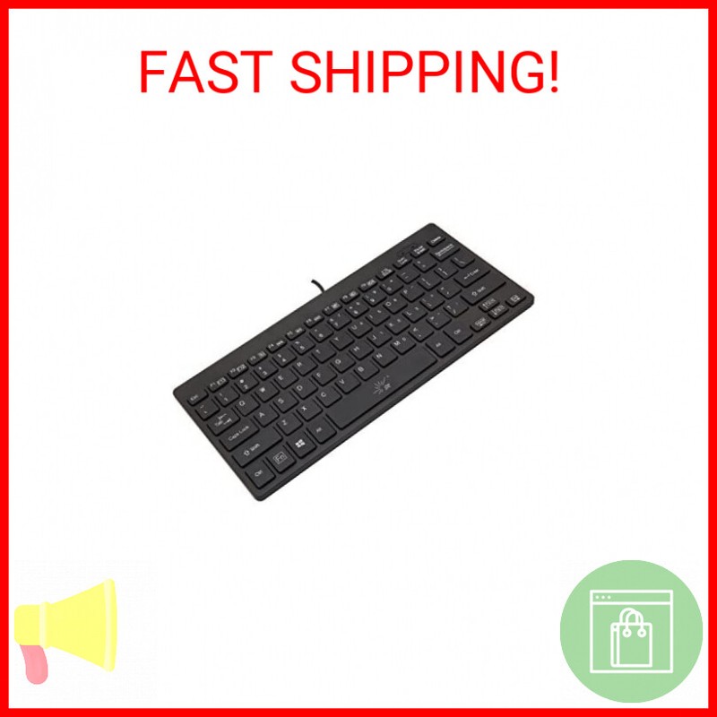 SR Mini Keyboard Wired Thin Light 78 Keys USB Multimedia Sma