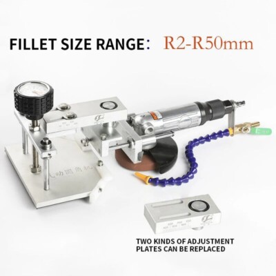 Pneumatic Glass Chamfering Machine R2-R50MM Small Angle Grinder Fillet Right BE