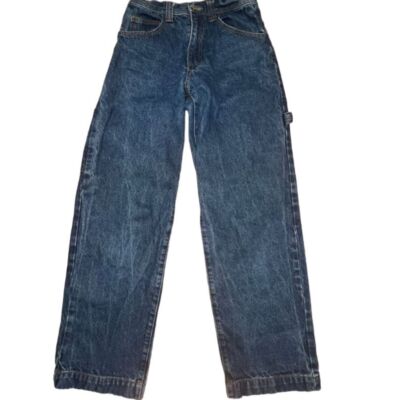 J Galt brandy Melville size small dark wash wide leg Carpenter mom jeans denim