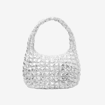 Silver quilted bag sale