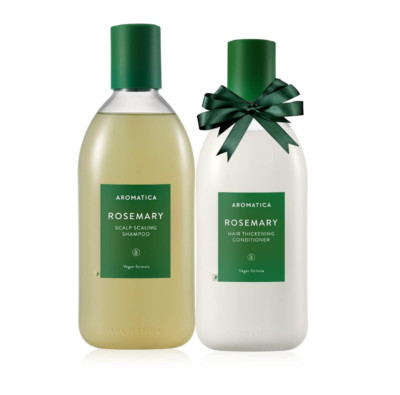 Aromatica Rosemary 13.5 floz Shampoo & Conditioner w/1 floz Root Enhancer New