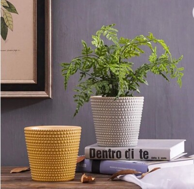 decbde ceramic flowerpot handmade polka dot pattern modern crafts plant pot succ