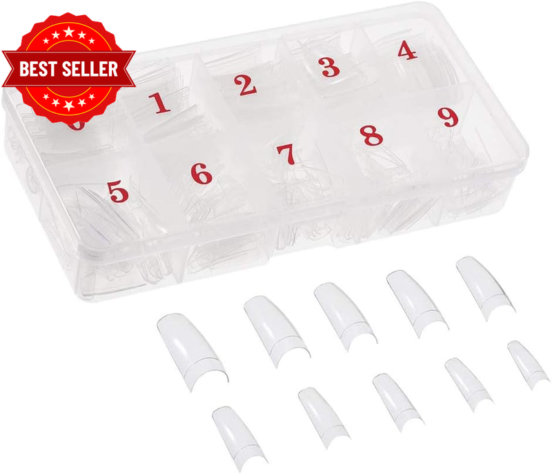 500 Pcs Clear French Acrylic Style Artificial Half False Nails Nail Art Tips