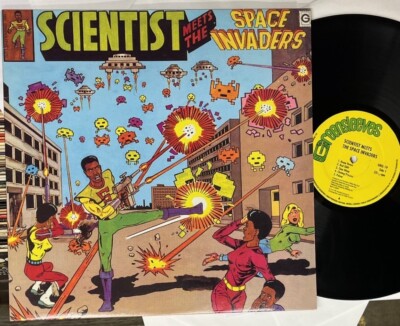 SCIENTIST - MEETS THE SPACE INVADERS - 2002 UK GREENSLEEVES REISSUE LP vinyl VG+