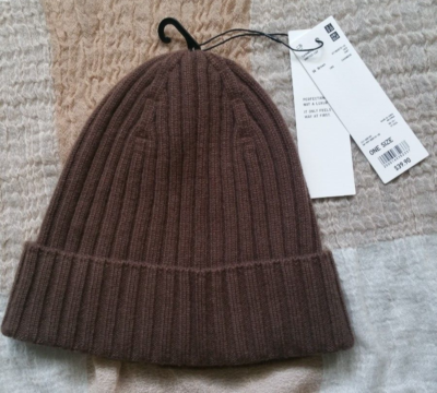 NWT UNIQLO J Cashmere Knitted Cap Ribbed Beanie Jil Sander collab