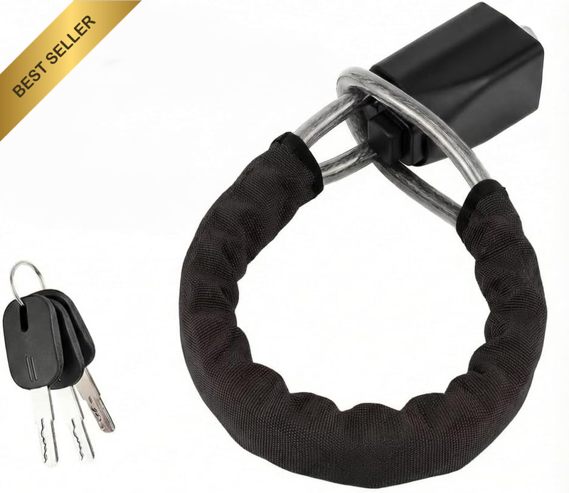 Car Steering Wheel Lock & Seat Belt Lock | 17" Universal Anti-Theft Car Security