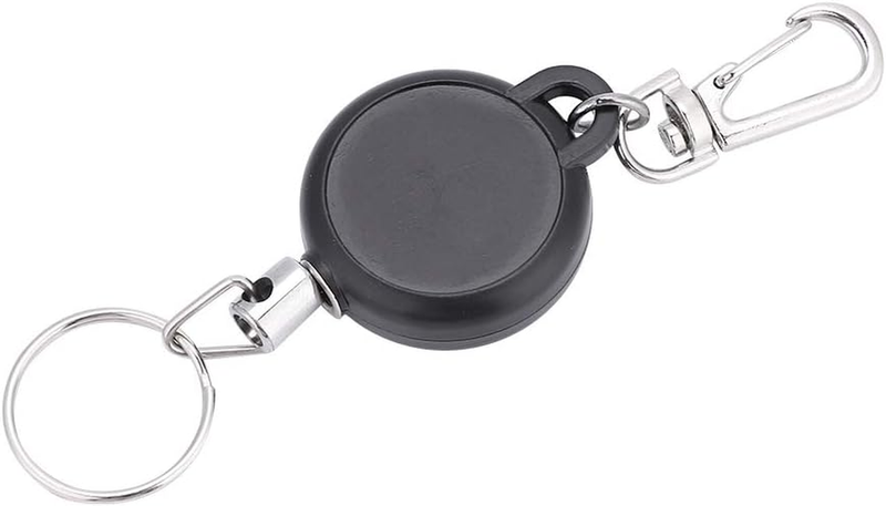 Keychain, Retractable Portable Badge Reel Holder Reel Clip for ID Card