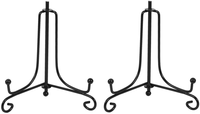 Iron Display Stand Black Easel Plate Photo Holder Picture Frames Decorative NEW