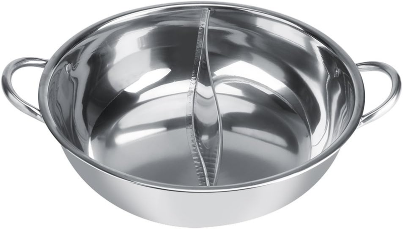 Stainless Steel Hot Pot with Divider, Thick Nonstick Hot Pot