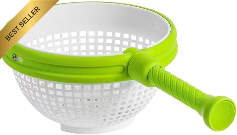 Vegetable Fruit Spinner Salad Colander - Hand Crank Centrifugal Spin Dryer for W