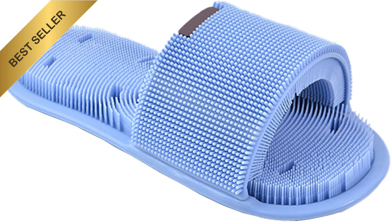 Foot Scrubber Shower Personal Foot Wash Brush with Suction Cup Foot Scrub and Ma