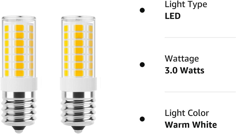 E17 LED Bulb Dimmable Microwave Light Bulb 40W Incandescent for Whirlpool Maytag